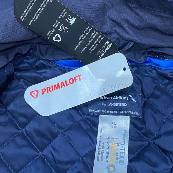 Lands End for America Airlines Primaloft Jacket Men’s Sz XL 3 In 1 Parka Blue - Picture 4 of 11